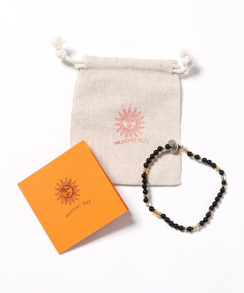 Akashic Tree(アカシックツリー)の「AkashicTree / アカシックツリー NATURAL STONE(ONYX) BRACELET メンズ 夏物 夏服(ブレスレット・メンズ・ブラック・FREE)」の3枚目の写真