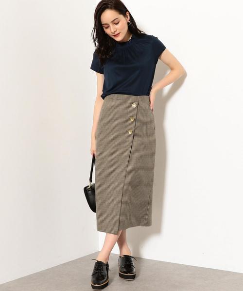 green label relaxing（グリーンレーベルリラクシング）の「FM チェック ラップ タイト スカート（スカート・レディース・その他1・36/38）」の9枚目の写真