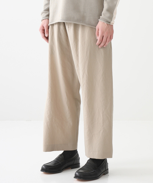 Iroquois（イロコイ）の「【Iroquois】ドライツイルワッシャー ワイド（その他パンツ・メンズ・ベージュ/ブラック・1/2）」の6枚目の写真