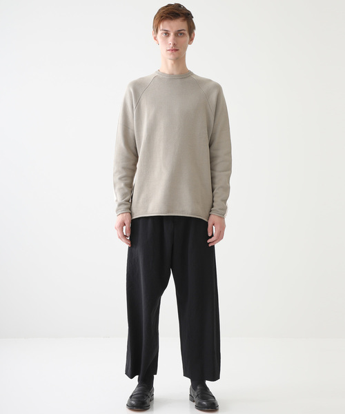 Iroquois（イロコイ）の「【Iroquois】ドライツイルワッシャー ワイド（その他パンツ・メンズ・ベージュ/ブラック・1/2）」の4枚目の写真