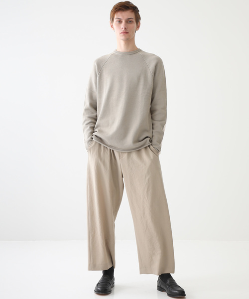 Iroquois（イロコイ）の「【Iroquois】ドライツイルワッシャー ワイド（その他パンツ・メンズ・ベージュ/ブラック・1/2）」の3枚目の写真