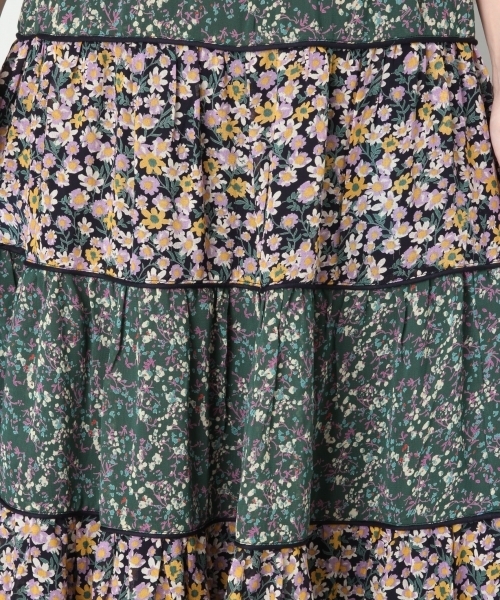 LOWRYS FARM(ローリーズファーム)の「ハナガラティアードスカート 803013(スカート・レディース・ブラウン/グリーン・FREE)」の7枚目の写真