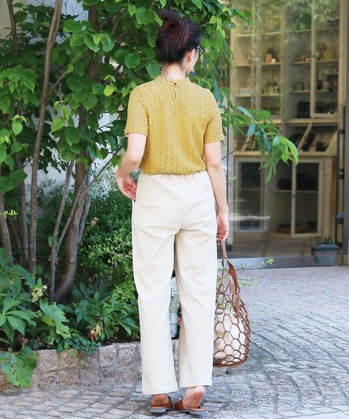 reca（レカ）の「プチハイネックシースルーレース 半袖トップス（Tシャツ/カットソー・レディース・オフホワイト/ブラック/サックスブルー/イエロー・M）」の10枚目の写真