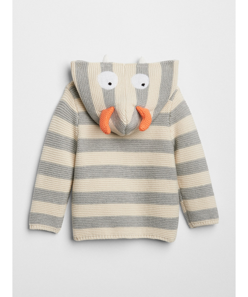 GAP（ギャップ）の「モンスター ガーター編みパーカーセーター（ニット/セーター・キッズ・ベージュ系その他・50cm/60cm/70cm/80ｃｍ/90cm）」の2枚目の写真