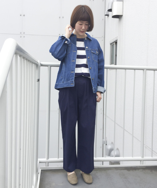 LBC（エルビーシー）の「オーバーサイズデニムジャケット（デニムジャケット・レディース・ネイビー/ブルー・M/L）」の8枚目の写真