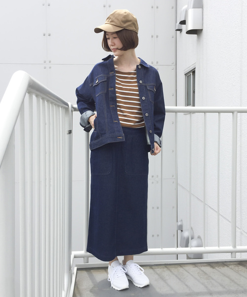 LBC（エルビーシー）の「オーバーサイズデニムジャケット（デニムジャケット・レディース・ネイビー/ブルー・M/L）」の9枚目の写真