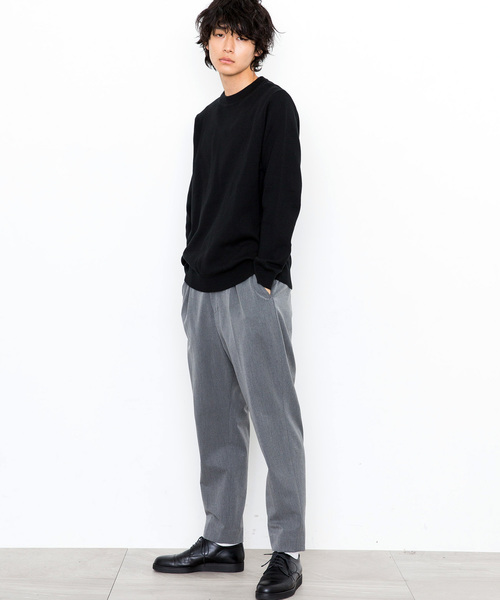 STUDIOUS（ステュディオス）の「【STUDIOUS】ミラノリブクルーネックニット（ニット/セーター・メンズ・ホワイト/ブラック/ブラウン/ブルー/レッド・1/2/3）」の9枚目の写真