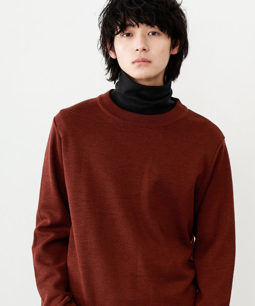 STUDIOUS（ステュディオス）の「【STUDIOUS】ミラノリブクルーネックニット（ニット/セーター・メンズ・ホワイト/ブラック/ブラウン/ブルー/レッド・1/2/3）」の19枚目の写真