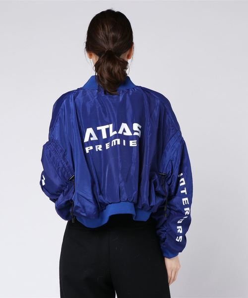 SPIGA（スピーガ）の「ﾊﾞｯｸ袖ﾛｺﾞPTｼｮｰﾄﾌﾞﾙｿﾞﾝ（ブルゾン・レディース・ホワイト/ブラック/カーキ/ブルー・FREE）」の7枚目の写真