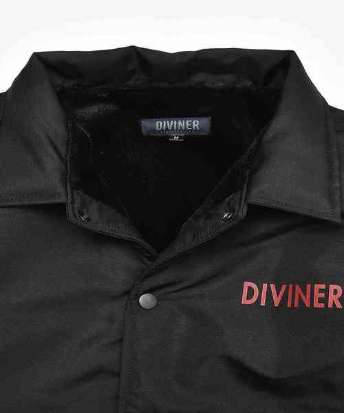 DIVINER(ディヴァイナー)の「ジャケット 裏ボアコーチジャケット メンズ 長袖 アウター もこもこ ストリート(その他アウター・メンズ・ブラック系その他/ブラック系その他2・M/L/XL/XXL)」の3枚目の写真