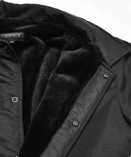 DIVINER(ディヴァイナー)の「ジャケット 裏ボアコーチジャケット メンズ 長袖 アウター もこもこ ストリート(その他アウター・メンズ・ブラック系その他/ブラック系その他2・M/L/XL/XXL)」の13枚目の写真
