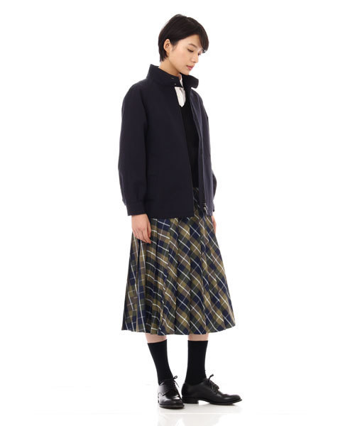 マーガレットハウエル リネンブルゾン ネイビーグレンチェック MARGARET HOWELL（マーガレットハウエル）の「COTTON LINEN PLAIN