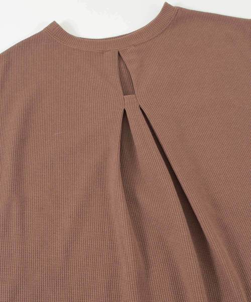 titivate（ティティベイト）の「ﾗｳﾝﾄﾞﾈｯｸﾜｯﾌﾙｶｯﾄｿｰﾜﾝﾋﾟｰｽ（ワンピース・レディース・ブラック/ネイビー/オフホワイト/ブラウン/カーキ/杢グレー・S/M/L）」の7枚目の写真