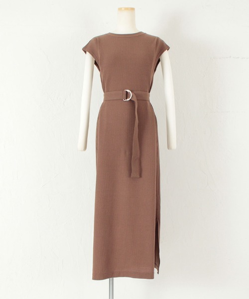 titivate（ティティベイト）の「ﾗｳﾝﾄﾞﾈｯｸﾜｯﾌﾙｶｯﾄｿｰﾜﾝﾋﾟｰｽ（ワンピース・レディース・ブラック/ネイビー/オフホワイト/ブラウン/カーキ/杢グレー・S/M/L）」の16枚目の写真