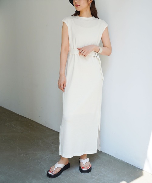 titivate（ティティベイト）の「ﾗｳﾝﾄﾞﾈｯｸﾜｯﾌﾙｶｯﾄｿｰﾜﾝﾋﾟｰｽ（ワンピース・レディース・ブラック/ネイビー/オフホワイト/ブラウン/カーキ/杢グレー・S/M/L）」の14枚目の写真