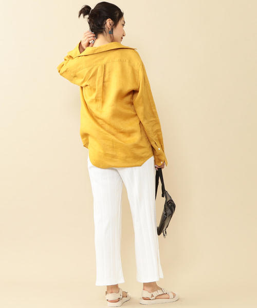 BEAUTY&YOUTH UNITED ARROWS（ビューティーアンドユースユナイテッドアローズ）の「【WEB限定】by※∴ リブジャカードスリットワイドパンツ -手洗い可能-о（その他パンツ・レディース・オフホワイト/オリーブ/ブラック・FREE）」の18枚目の写真