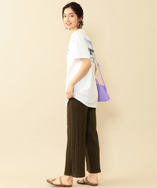 BEAUTY&YOUTH UNITED ARROWS（ビューティーアンドユースユナイテッドアローズ）の「【WEB限定】by※∴ リブジャカードスリットワイドパンツ -手洗い可能-о（その他パンツ・レディース・オフホワイト/オリーブ/ブラック・FREE）」の21枚目の写真