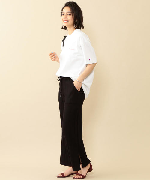 BEAUTY&YOUTH UNITED ARROWS（ビューティーアンドユースユナイテッドアローズ）の「【WEB限定】by※∴ リブジャカードスリットワイドパンツ -手洗い可能-о（その他パンツ・レディース・オフホワイト/オリーブ/ブラック・FREE）」の12枚目の写真