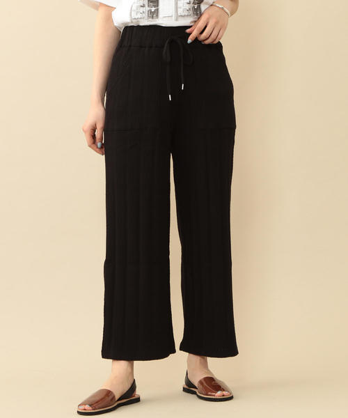 BEAUTY&YOUTH UNITED ARROWS（ビューティーアンドユースユナイテッドアローズ）の「【WEB限定】by※∴ リブジャカードスリットワイドパンツ -手洗い可能-о（その他パンツ・レディース・オフホワイト/オリーブ/ブラック・FREE）」の13枚目の写真