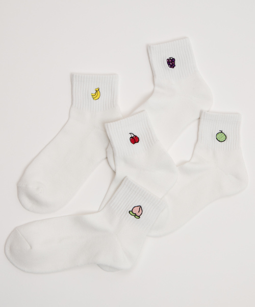 WEGO（ウィゴー）の「WEGO/アンクルパイルフルーツソックス（ソックス/靴下・レディース・その他1/その他2/その他3/その他4/その他5・FREE）」の8枚目の写真