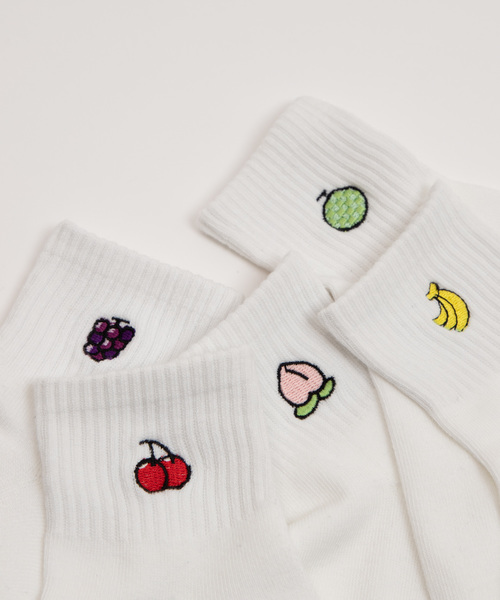 WEGO（ウィゴー）の「WEGO/アンクルパイルフルーツソックス（ソックス/靴下・レディース・その他1/その他2/その他3/その他4/その他5・FREE）」の9枚目の写真