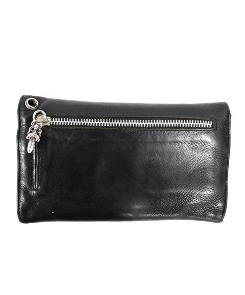 豆*腐様 Chrome Hearts ブラック 長財布 CHROME HEARTS クロムハーツ 長財布 メンズ Wallet クロスボタン