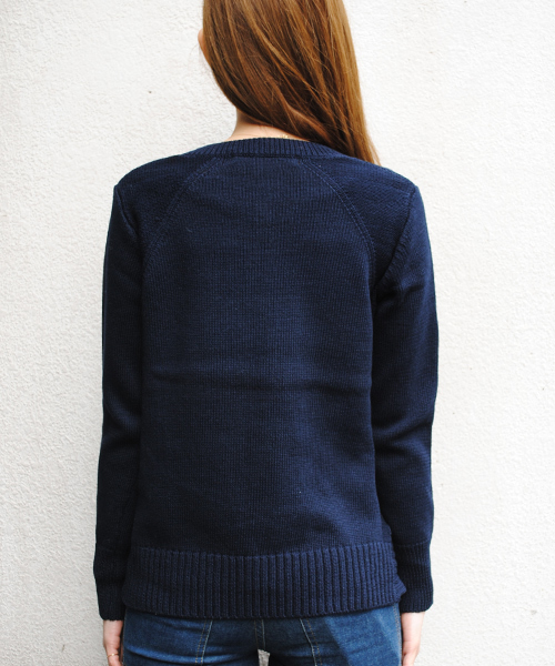 SILAS(サイラス)の「SLIT KNIT CARDIGAN(カーディガン/ボレロ・レディース・ホワイト/ネイビー・ONE SIZE)」の6枚目の写真