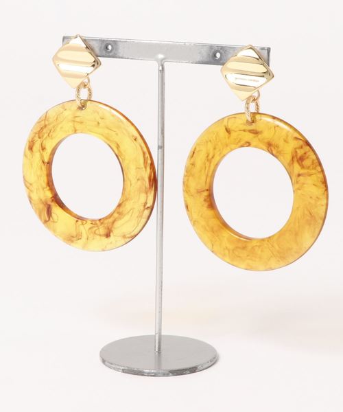 LOWRYS FARM（ローリーズファーム）の「オオブリリングイヤリング　839012（イヤリング・レディース・ベージュ/ブラウン/オフホワイト・FREE）」の5枚目の写真