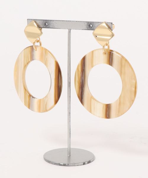 LOWRYS FARM（ローリーズファーム）の「オオブリリングイヤリング　839012（イヤリング・レディース・ベージュ/ブラウン/オフホワイト・FREE）」の7枚目の写真