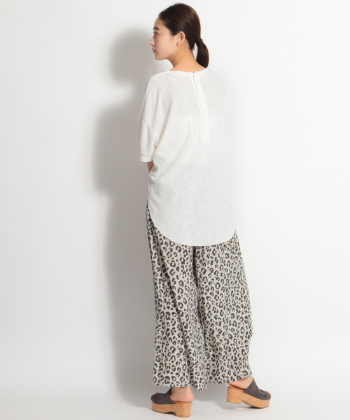 niko and...（ニコアンド）の「バックヘンリーハニカムプルオーバー（Tシャツ/カットソー・レディース・オレンジ/ラベンダー/オフホワイト/ブラウン/ブラック・MEDIUM/LARGE）」の6枚目の写真