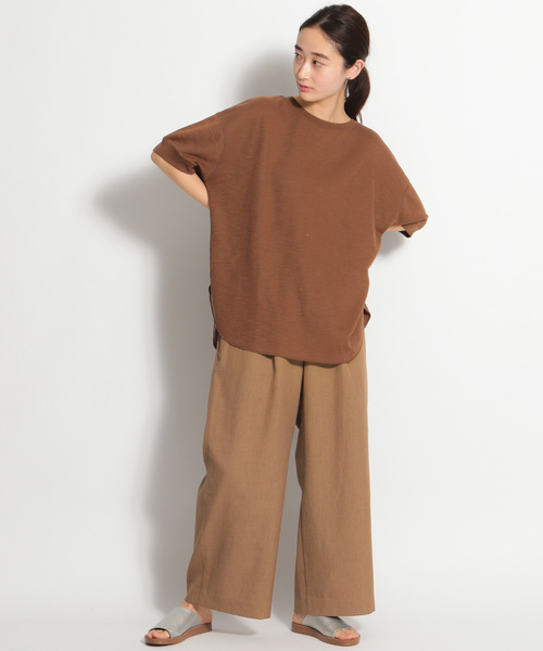 niko and...（ニコアンド）の「バックヘンリーハニカムプルオーバー（Tシャツ/カットソー・レディース・オレンジ/ラベンダー/オフホワイト/ブラウン/ブラック・MEDIUM/LARGE）」の9枚目の写真