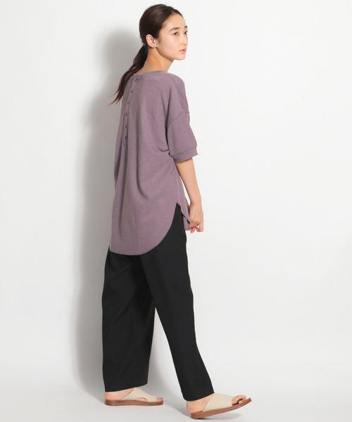 niko and...（ニコアンド）の「バックヘンリーハニカムプルオーバー（Tシャツ/カットソー・レディース・オレンジ/ラベンダー/オフホワイト/ブラウン/ブラック・MEDIUM/LARGE）」の10枚目の写真