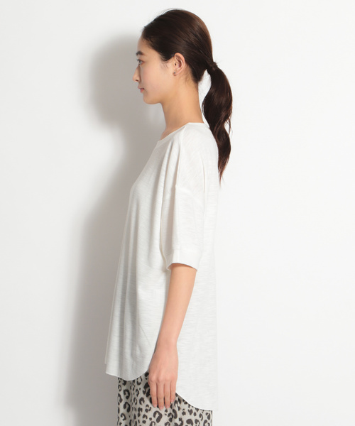 niko and...（ニコアンド）の「バックヘンリーハニカムプルオーバー（Tシャツ/カットソー・レディース・オレンジ/ラベンダー/オフホワイト/ブラウン/ブラック・MEDIUM/LARGE）」の12枚目の写真