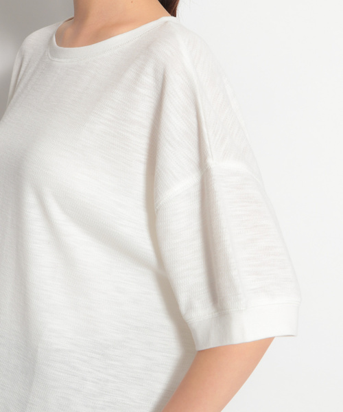 niko and...（ニコアンド）の「バックヘンリーハニカムプルオーバー（Tシャツ/カットソー・レディース・オレンジ/ラベンダー/オフホワイト/ブラウン/ブラック・MEDIUM/LARGE）」の15枚目の写真