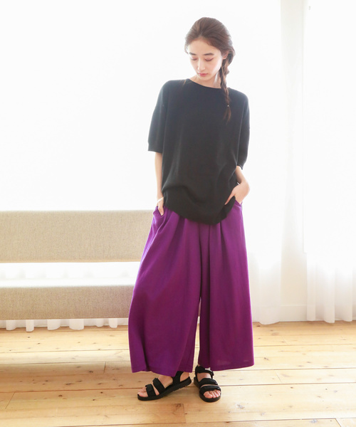 niko and...（ニコアンド）の「バックヘンリーハニカムプルオーバー（Tシャツ/カットソー・レディース・オレンジ/ラベンダー/オフホワイト/ブラウン/ブラック・MEDIUM/LARGE）」の22枚目の写真