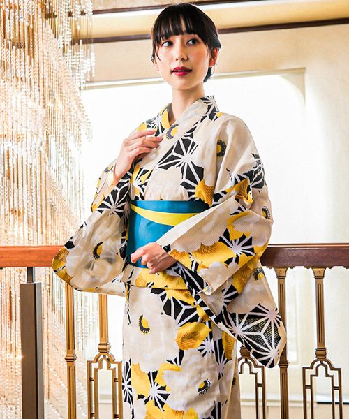 浴衣セット3点 (夏浴衣/帯/下駄) / 2019SS