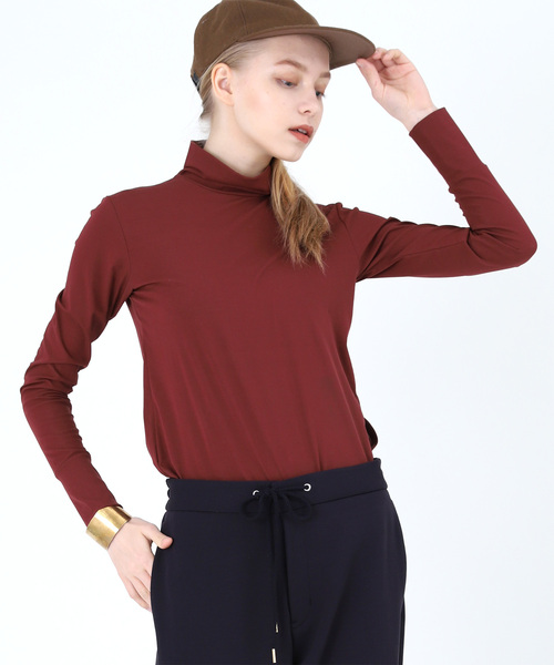 Audition(オーディション)の「M1212 FRESCA Turtle Pull-over(Tシャツ/カットソー・レディース・レッド/ブルー/ブラック・MEDIUM)」の4枚目の写真