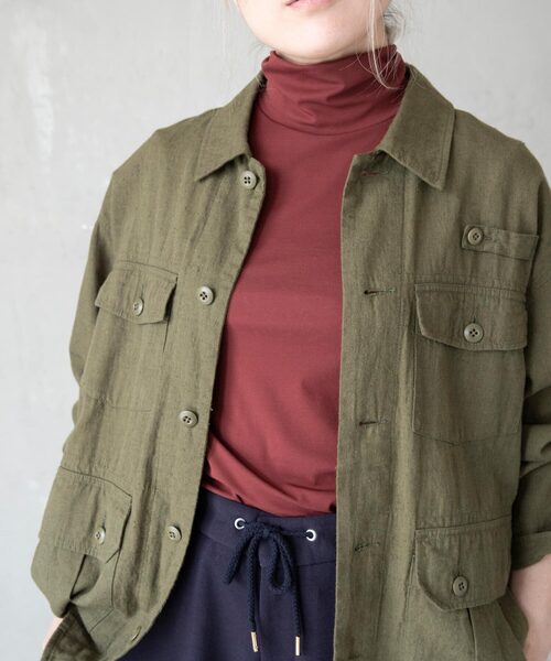 Audition(オーディション)の「M1212 FRESCA Turtle Pull-over(Tシャツ/カットソー・レディース・レッド/ブルー/ブラック・MEDIUM)」の5枚目の写真