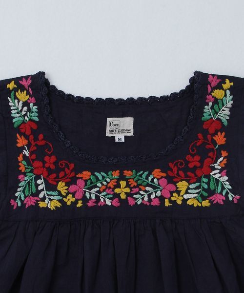 coen（コーエン）の「【KIDS】【Market】フラワー刺繍ノースリーブワンピース（ワンピース・キッズ・ホワイト/ネイビー・LARGE/MEDIUM/SMALL）」の10枚目の写真