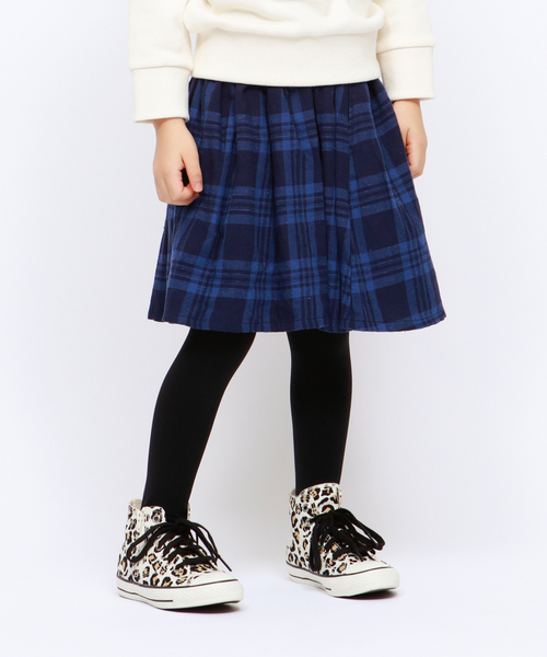 RUGGEDWORKS（ラゲッドワークス）の「ガールズネップ混チェック　ギャザーネルスカート（スカート・キッズ・レッド/ネイビー・150cm/110cm/100cm/120cm/130cm/140cm/90㎝/80ｃｍ）」の2枚目の写真