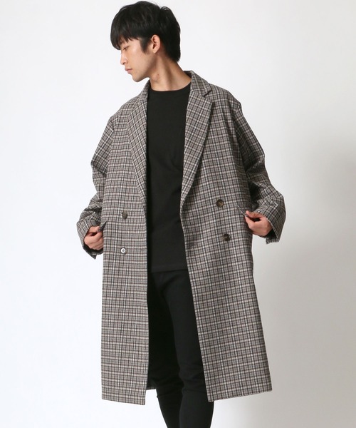 Lazar(ラザル)の「オーバーサイズ ウール チェスターコート/ステンカラーコート/バルカラーコート/ロングコート(チェスターコート・メンズ・グレー/グリーン/ベージュ/ブラウン系その他/ブラック系その他/グレー系その他/アッシュグレー/ブラック/グレー系その他2/ブラウン系その他2/ブラック系その他2・M/L/LARGE/MEDIUM/L size/M size)」の5枚目の写真