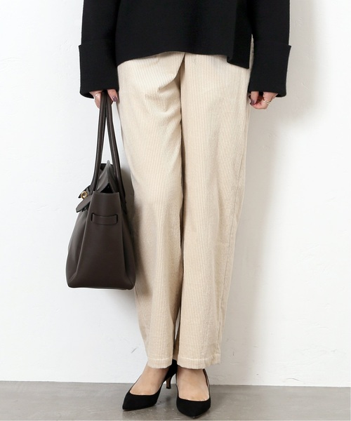 journal standard L'essage(ジャーナルスタンダードレサージュ)の「ワイドコールフロントタックパンツ(その他パンツ・レディース・チャコールグレー/ホワイト/ブルー・36/38)」の1枚目の写真