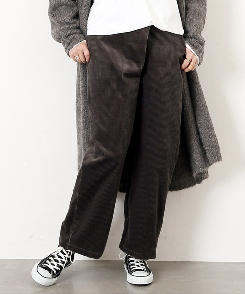 journal standard L'essage(ジャーナルスタンダードレサージュ)の「ワイドコールフロントタックパンツ(その他パンツ・レディース・チャコールグレー/ホワイト/ブルー・36/38)」の2枚目の写真