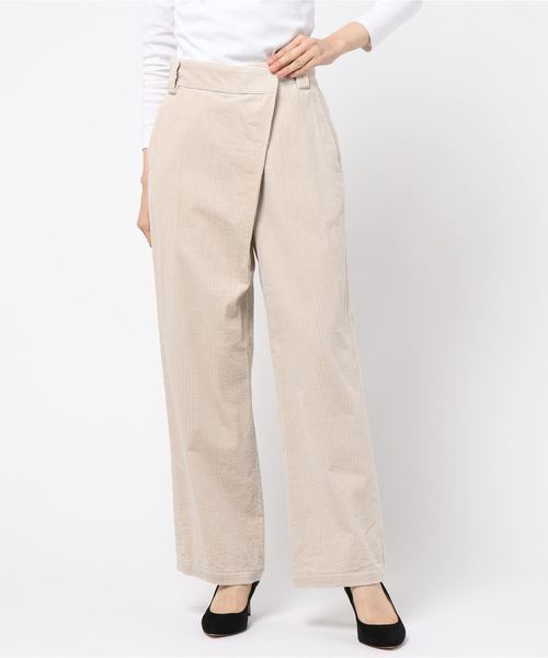 journal standard L'essage(ジャーナルスタンダードレサージュ)の「ワイドコールフロントタックパンツ(その他パンツ・レディース・チャコールグレー/ホワイト/ブルー・36/38)」の6枚目の写真