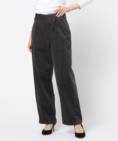 journal standard L'essage(ジャーナルスタンダードレサージュ)の「ワイドコールフロントタックパンツ(その他パンツ・レディース・チャコールグレー/ホワイト/ブルー・36/38)」の7枚目の写真