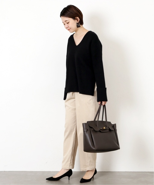 journal standard L'essage(ジャーナルスタンダードレサージュ)の「ワイドコールフロントタックパンツ(その他パンツ・レディース・チャコールグレー/ホワイト/ブルー・36/38)」の17枚目の写真