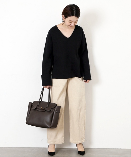 journal standard L'essage(ジャーナルスタンダードレサージュ)の「ワイドコールフロントタックパンツ(その他パンツ・レディース・チャコールグレー/ホワイト/ブルー・36/38)」の18枚目の写真