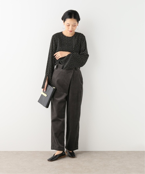 journal standard L'essage(ジャーナルスタンダードレサージュ)の「ワイドコールフロントタックパンツ(その他パンツ・レディース・チャコールグレー/ホワイト/ブルー・36/38)」の13枚目の写真