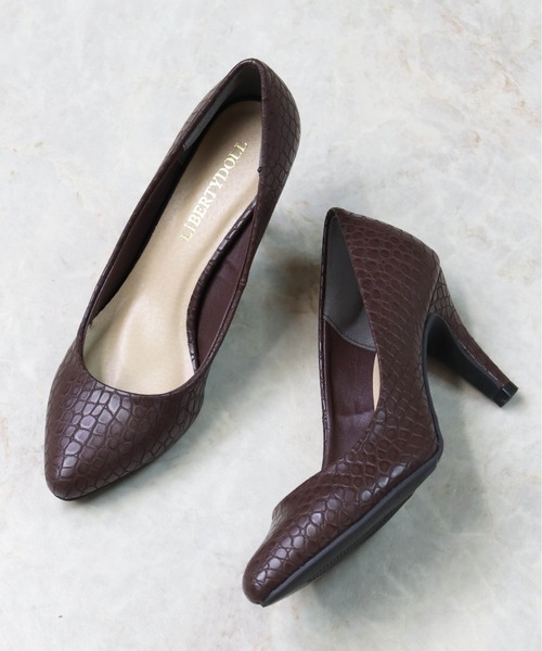 LibertyDoll（リバティードール）の「Liberty Doll / ポインテッドトゥ8cmピンヒール走れる美脚パンプス(5314)（パンプス・レディース・その他1/アイボリー/モスグリーン/レッド/シルバー/ゴールド/ブラック/ホワイト/ベージュ/ダークブラウン/ネイビー/ブラウン/グレー/ベージュ系その他/ブラウン系その他/キャメル/シルバー系その他/レオパード/ゴールド系その他/ワイン/パイソン/ホワイト系その他2/ブラック系その他3/ブラック系その他4/ブラック系その他5/ブラック系その他6/ブラウン系その他2/ベージュ系その他2/マスタード/ブルー系その他/ブラック系その他/ホワイト系その他/ブラック系その他2/グレー系その他/ピンク/オレンジ/ロイヤルブルー/ライトブルー/グリーン系その他/ブルー系その他2/ピンクベージュ/ピンク系その他/イエロー系その他/ホワイト系その他3/パープル/グレイッシュベージュ/チェック/ライトグリーン/サックスブルー/その他/ベージュ系その他3/その他2/ピンクゴールド/ブラック系その他7/ゴールド系その他2/シルバー系その他2/ゼブラ・SS/S/L/XL/XS/XXL/LL/M）」の19枚目の写真