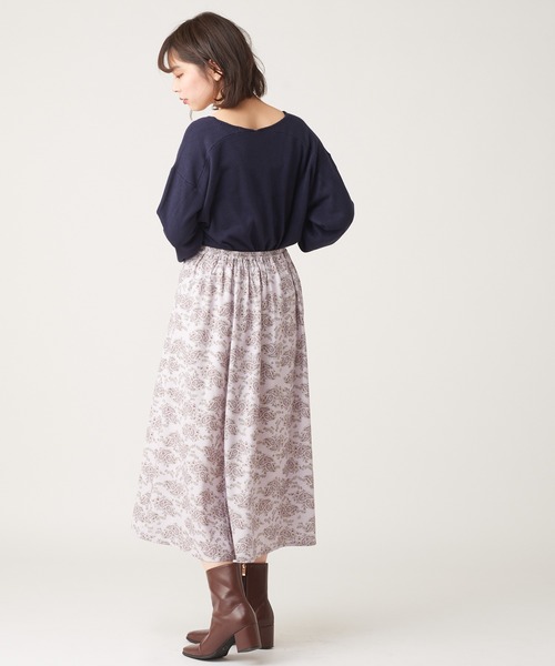 natural couture(ナチュラルクチュール)の「ペイズリー落ち感ギャザースカート(スカート・レディース・ブラウン系その他/グリーン系その他/ピンク系その他・FREE)」の14枚目の写真